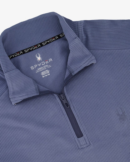 Men's Corduroy Quarter Zip - Midnight Blue | Spyder Sweatshirt