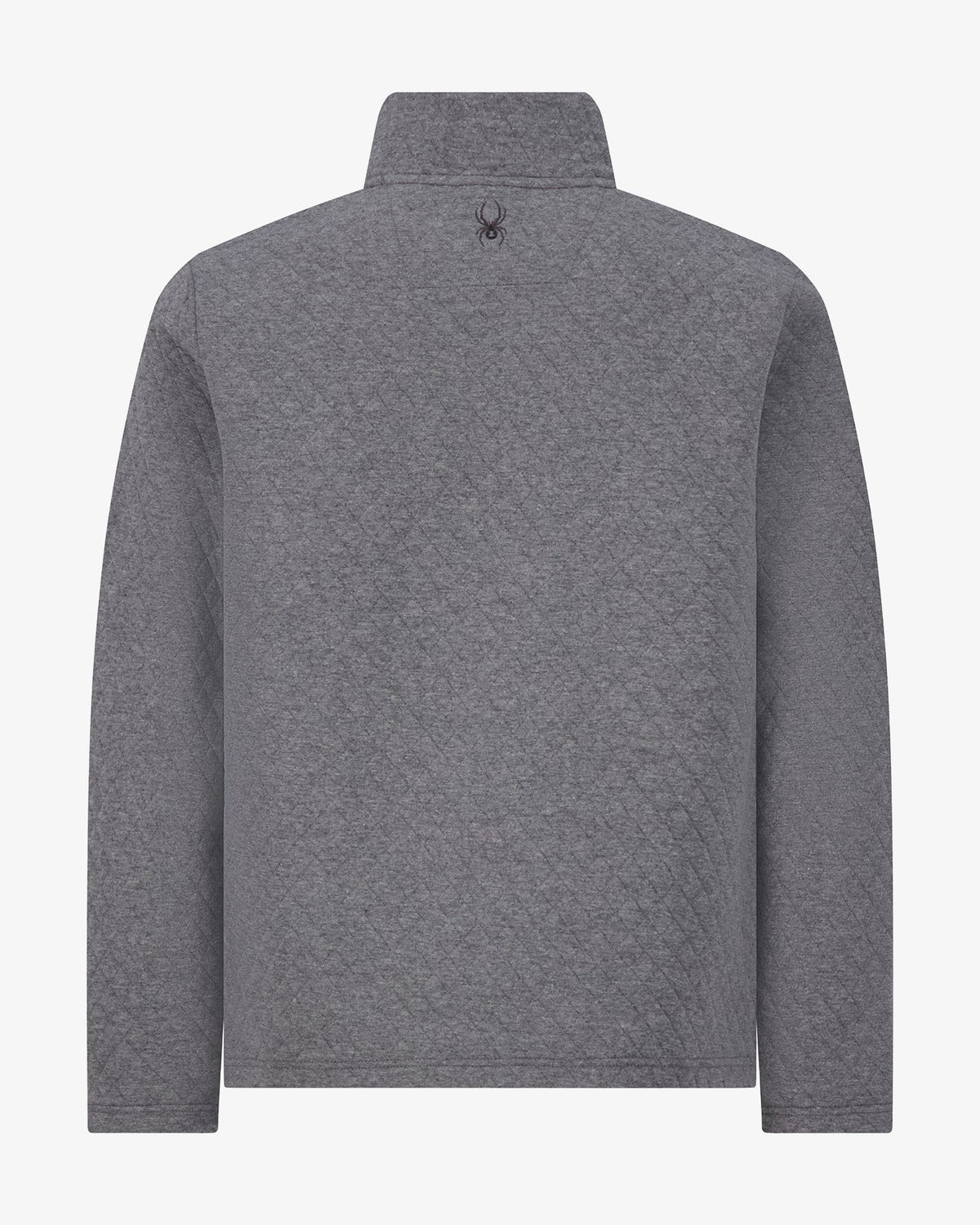 Men's Diamond Quilt Quarter Zip - Gray | Spyder Sweatshirt