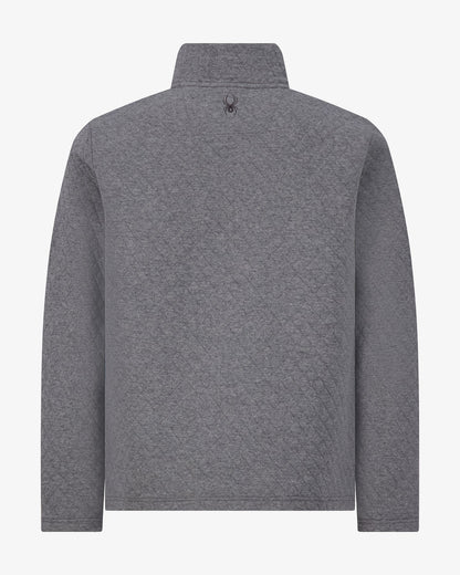 Men's Diamond Quilt Quarter Zip - Gray | Spyder Sweatshirt