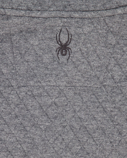 Men's Diamond Quilt Quarter Zip - Gray | Spyder Sweatshirt