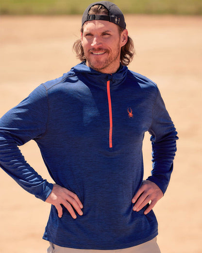 Men's Knit Half Zip - Blue | Spyder Sweatshirt