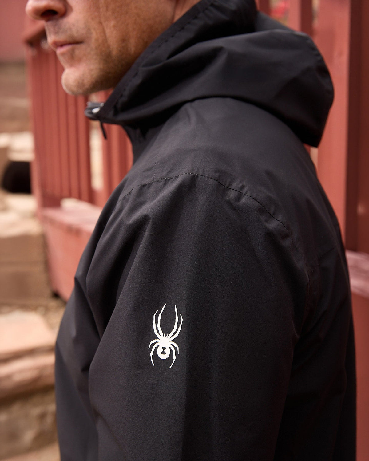 Men's Mountain Mist Rain Jacket - Black | Spyder Jackets