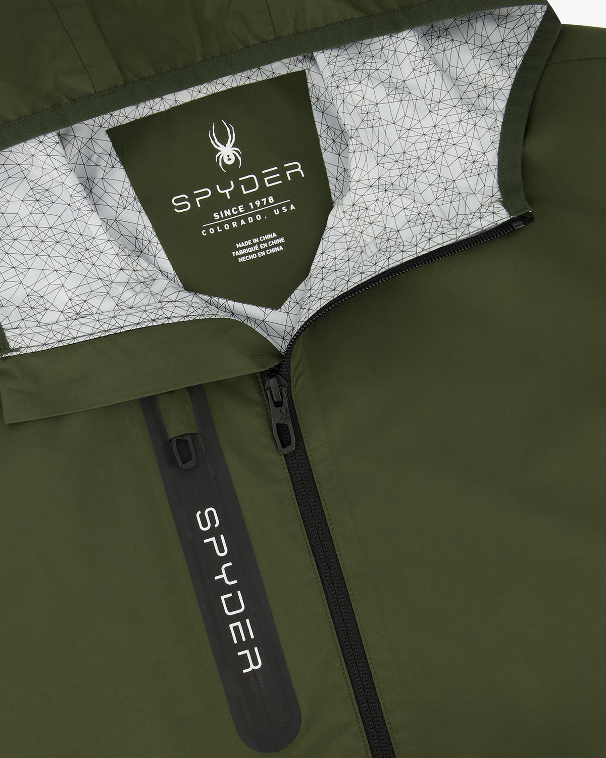 Men's Mountain Mist Rain Jacket - Olive | Spyder Jackets