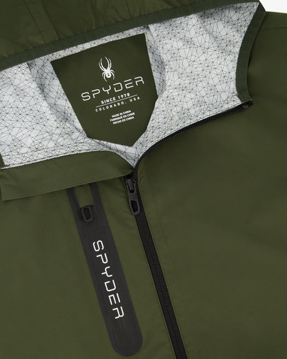 Men's Mountain Mist Rain Jacket - Olive | Spyder Jackets