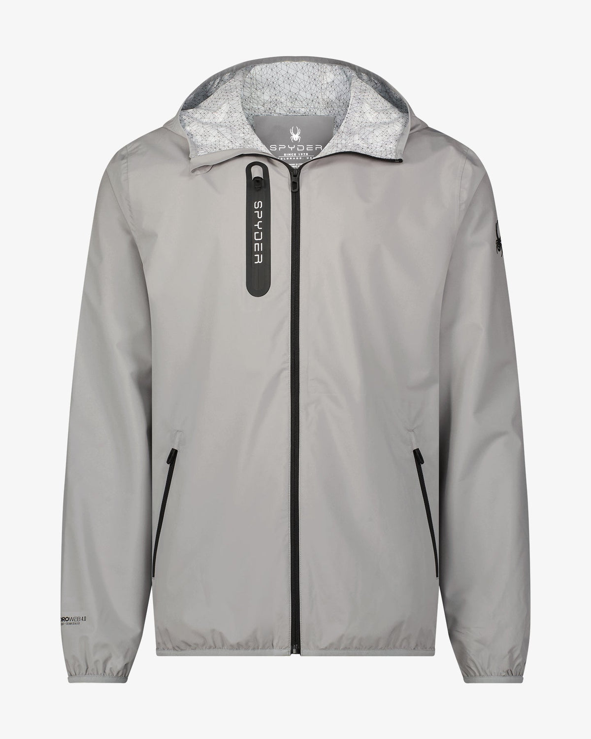 Men's Mountain Mist Rain Jacket - Pewter | Spyder Jackets