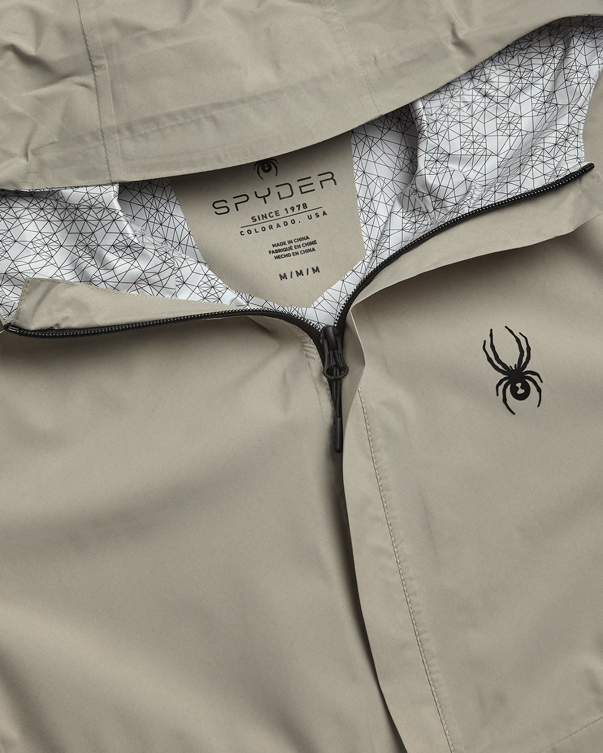 Men's Cloudy Day Rain Jacket - Stone | Spyder Jackets