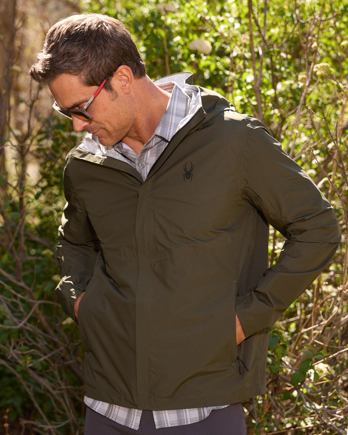 Men's Cloudy Day Rain Jacket - Olive | Spyder Jackets