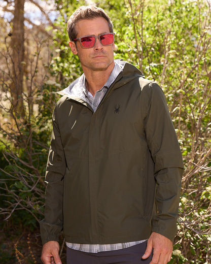 Men's Cloudy Day Rain Jacket - Olive | Spyder Jackets