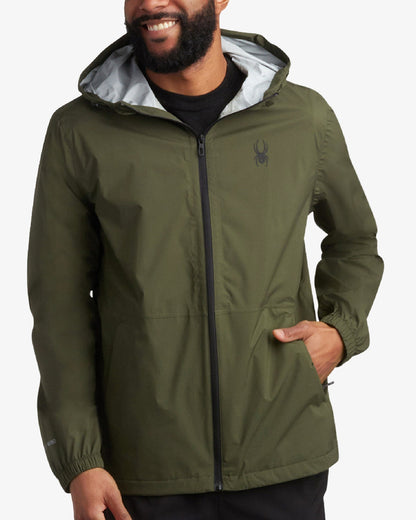 Men's Cloudy Day Rain Jacket - Olive | Spyder Jackets