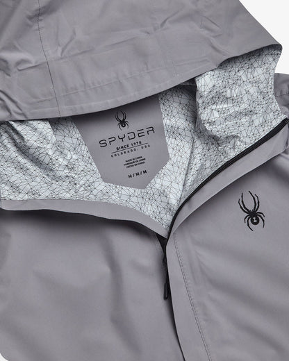Men's Cloudy Day Rain Jacket - Pewter | Spyder Jackets