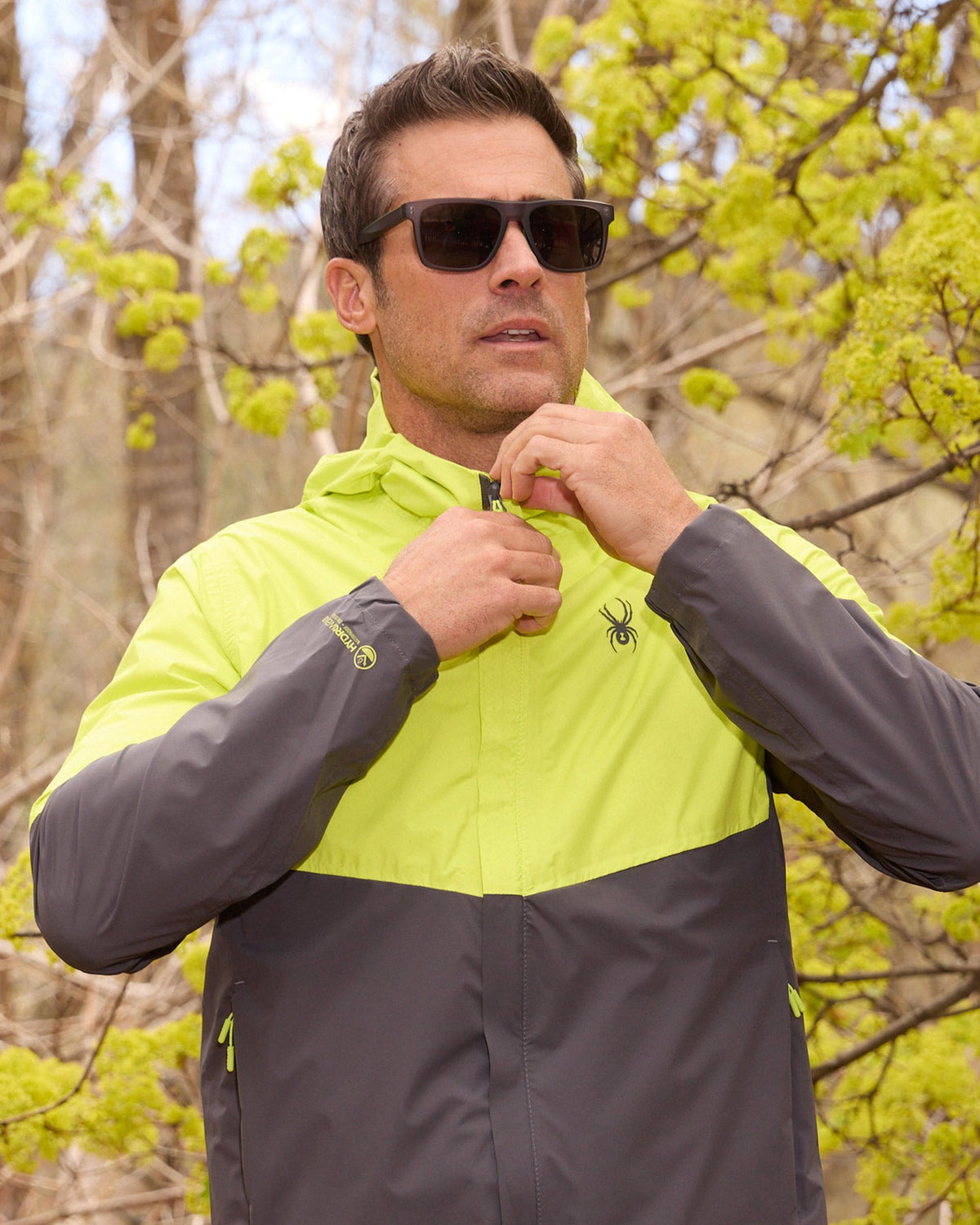 Men's Cloudy Day Rain Jacket - Lime | Spyder Jackets