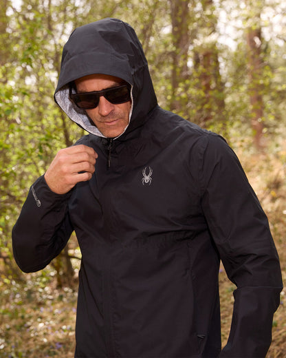 Men's Cloudy Day Rain Jacket - Black | Spyder Jackets