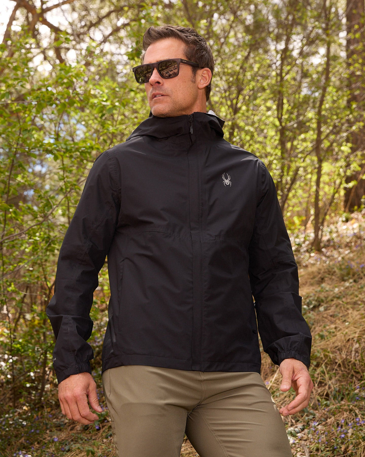 Men's Cloudy Day Rain Jacket - Black | Spyder Jackets