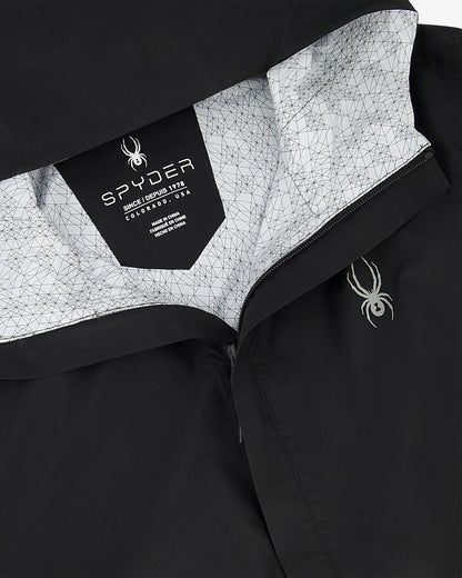 Men's Cloudy Day Rain Jacket - Black | Spyder Jackets