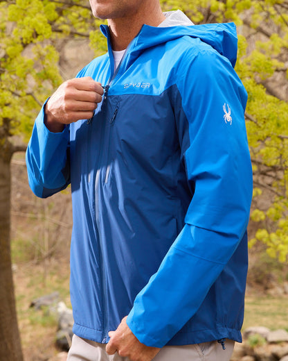 Men's Overcast Rain Jacket - Royal Blue | Spyder Jackets