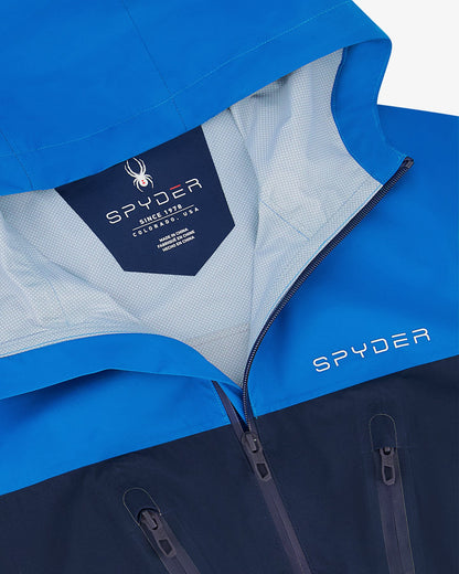 Men's Overcast Rain Jacket - Royal Blue | Spyder Jackets