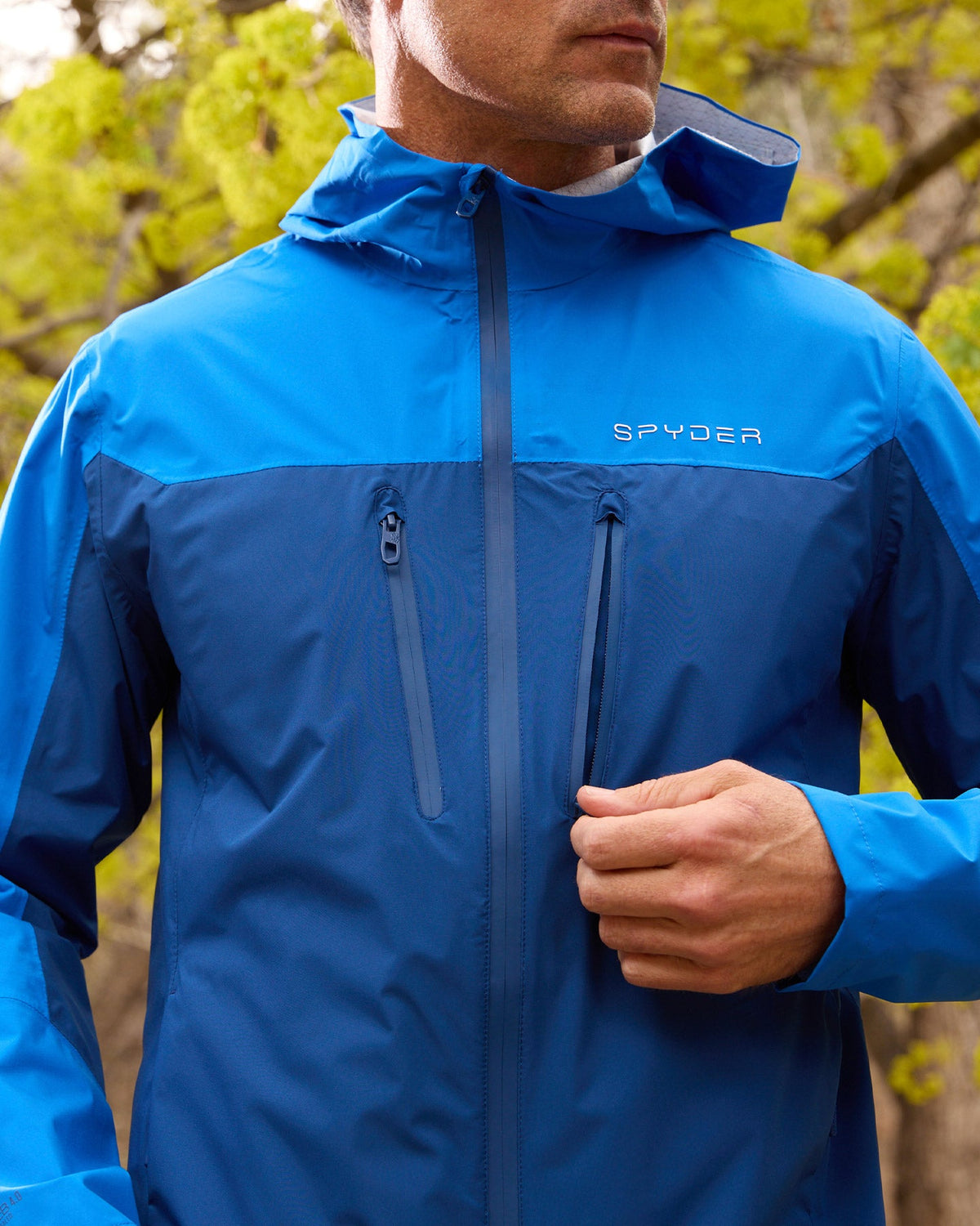 Men's Overcast Rain Jacket - Royal Blue | Spyder Jackets