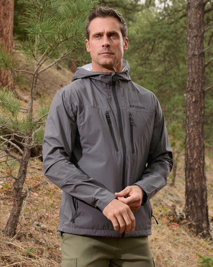 Men's Overcast Rain Jacket - Polar | Spyder Jackets