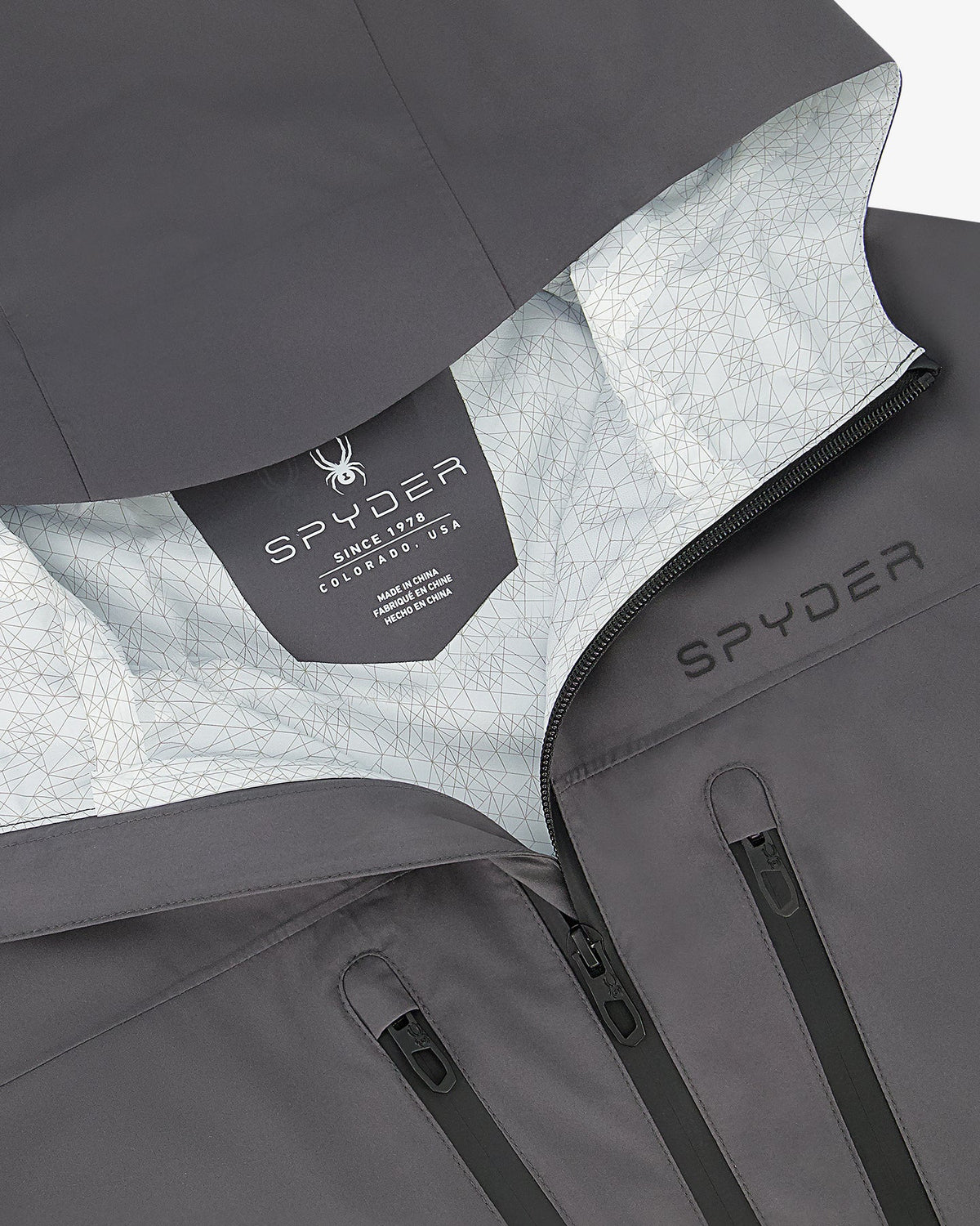 Men's Overcast Rain Jacket - Polar | Spyder Jackets