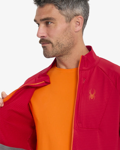 Men's GridWeb™ Fleece - Spyder Red | Spyder Jackets|Midlayers