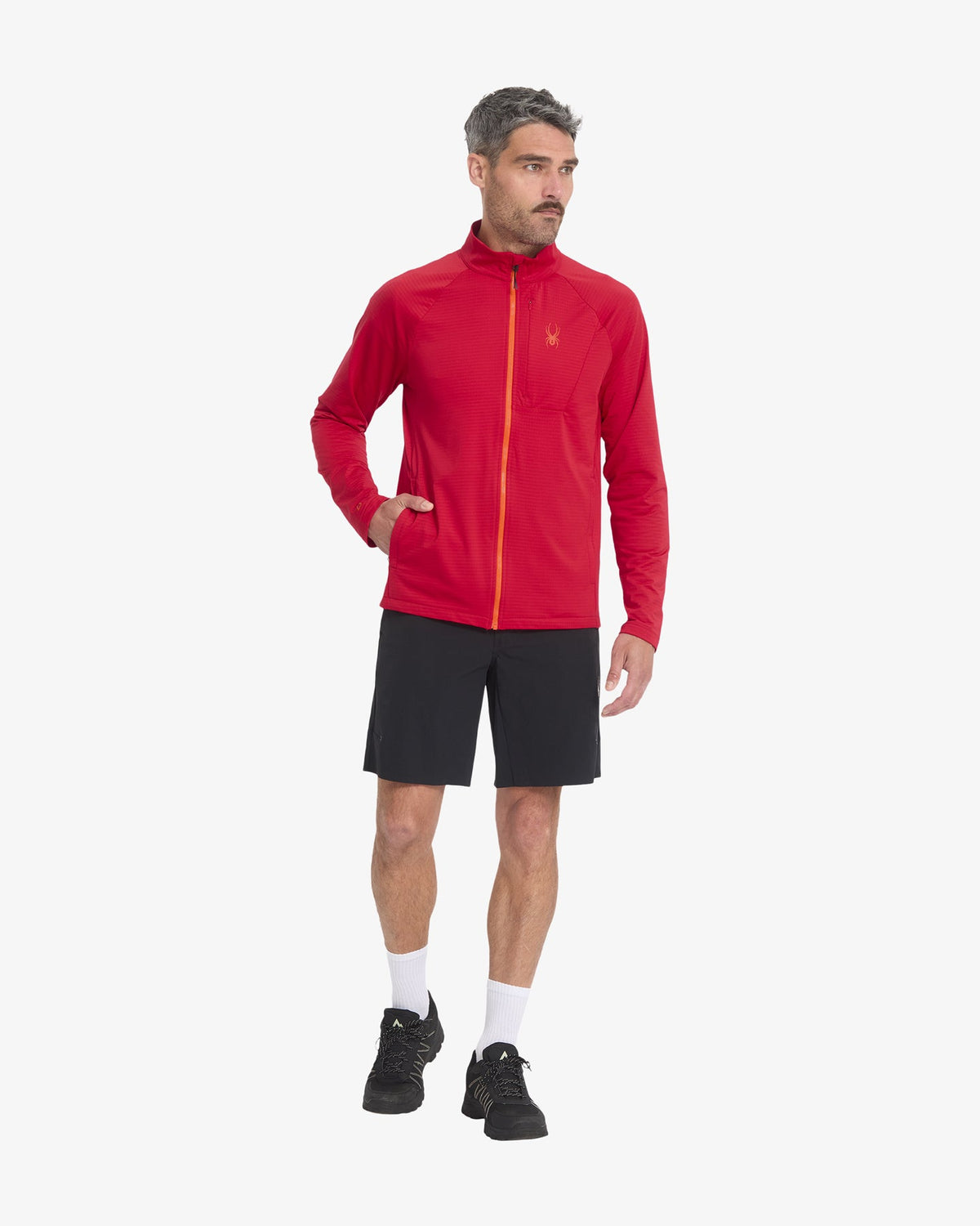 Men's GridWeb™ Fleece - Spyder Red | Spyder Jackets|Midlayers