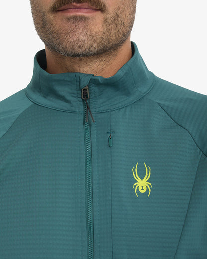 Men's GridWeb™ Fleece - Petrol | Spyder Jackets|Midlayers