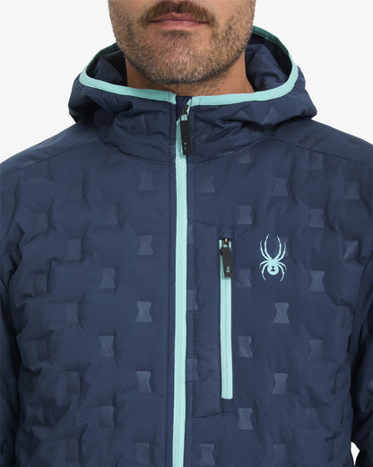 Men's Zenith Hooded Down Jacket - True Navy | Spyder Jackets