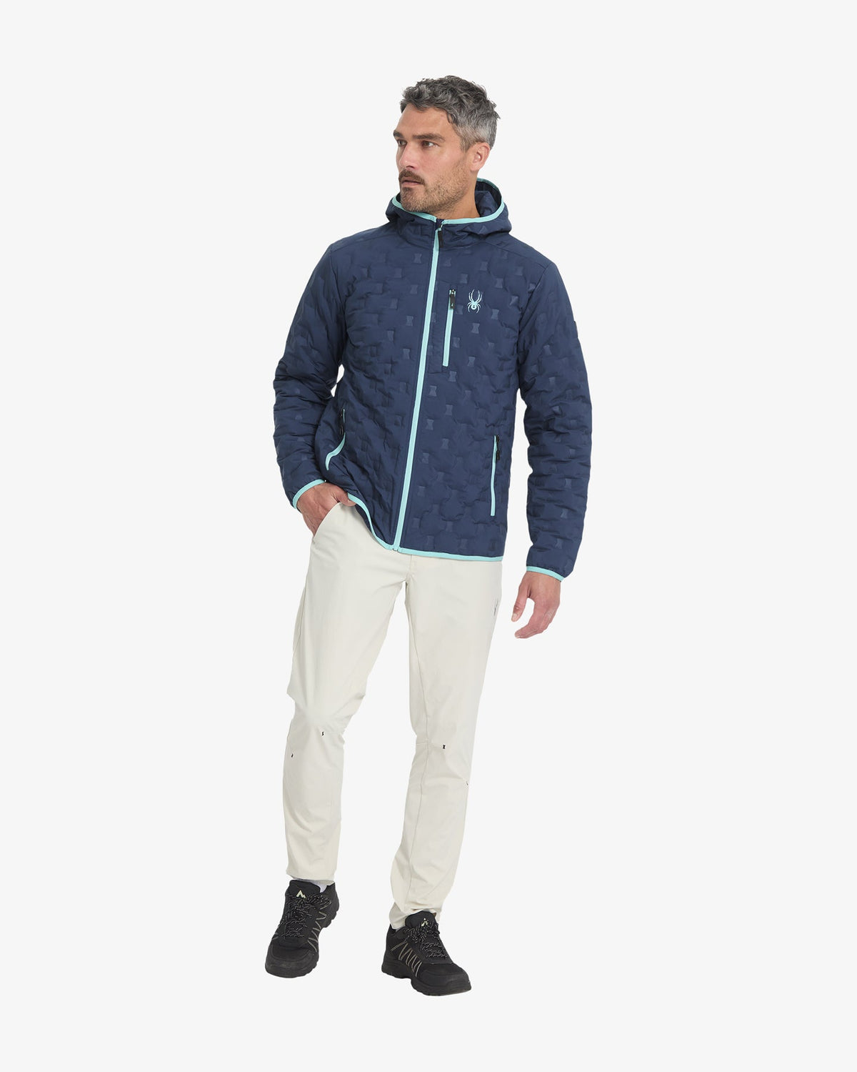 Men's Zenith Hooded Down Jacket - True Navy | Spyder Jackets