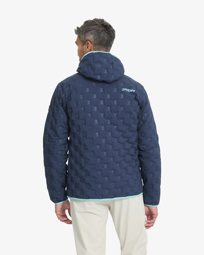 Men's Zenith Hooded Down Jacket - True Navy | Spyder Jackets