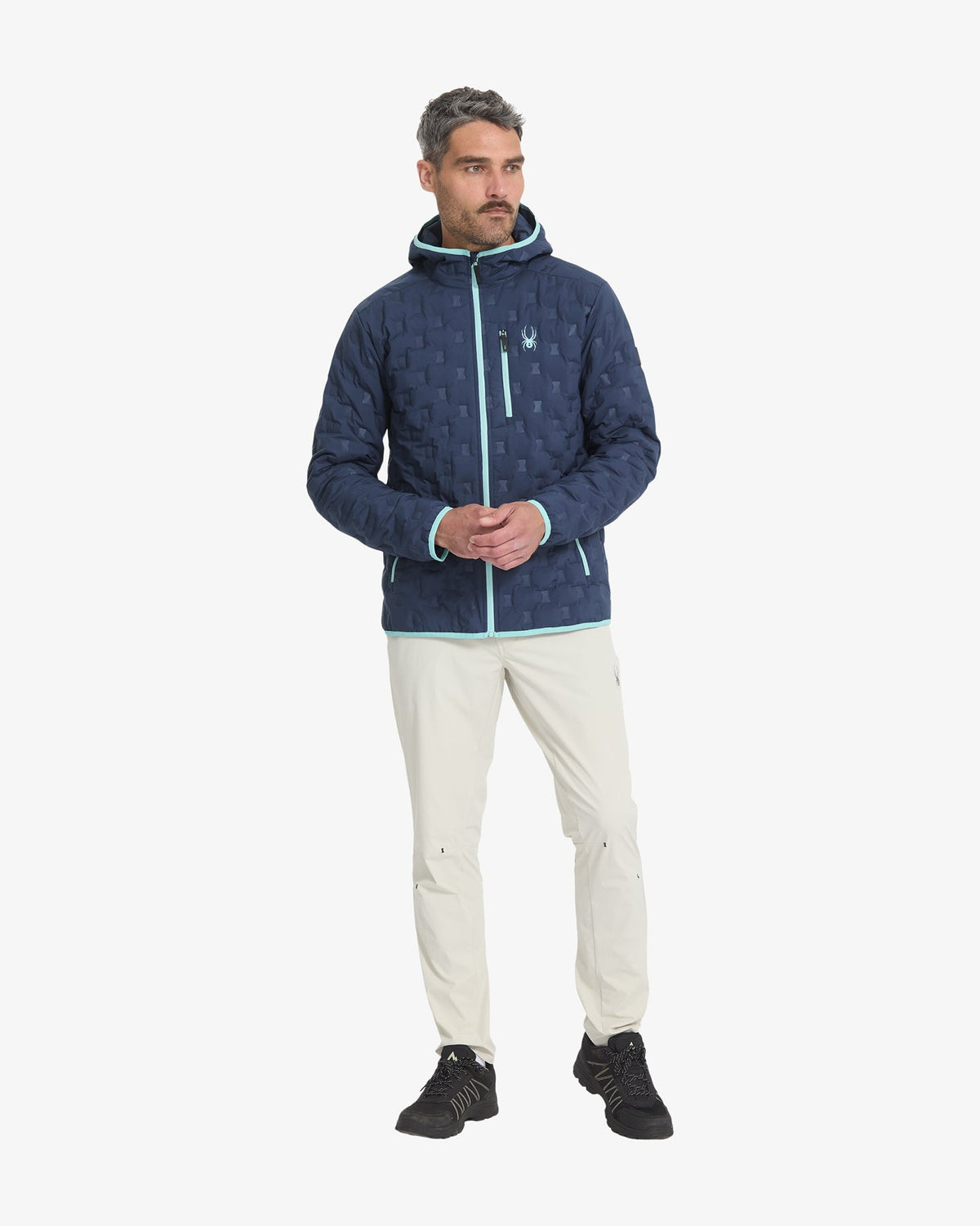 Men's Zenith Hooded Down Jacket - True Navy | Spyder Jackets