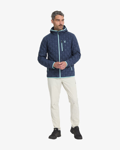 Men's Zenith Hooded Down Jacket - True Navy | Spyder Jackets