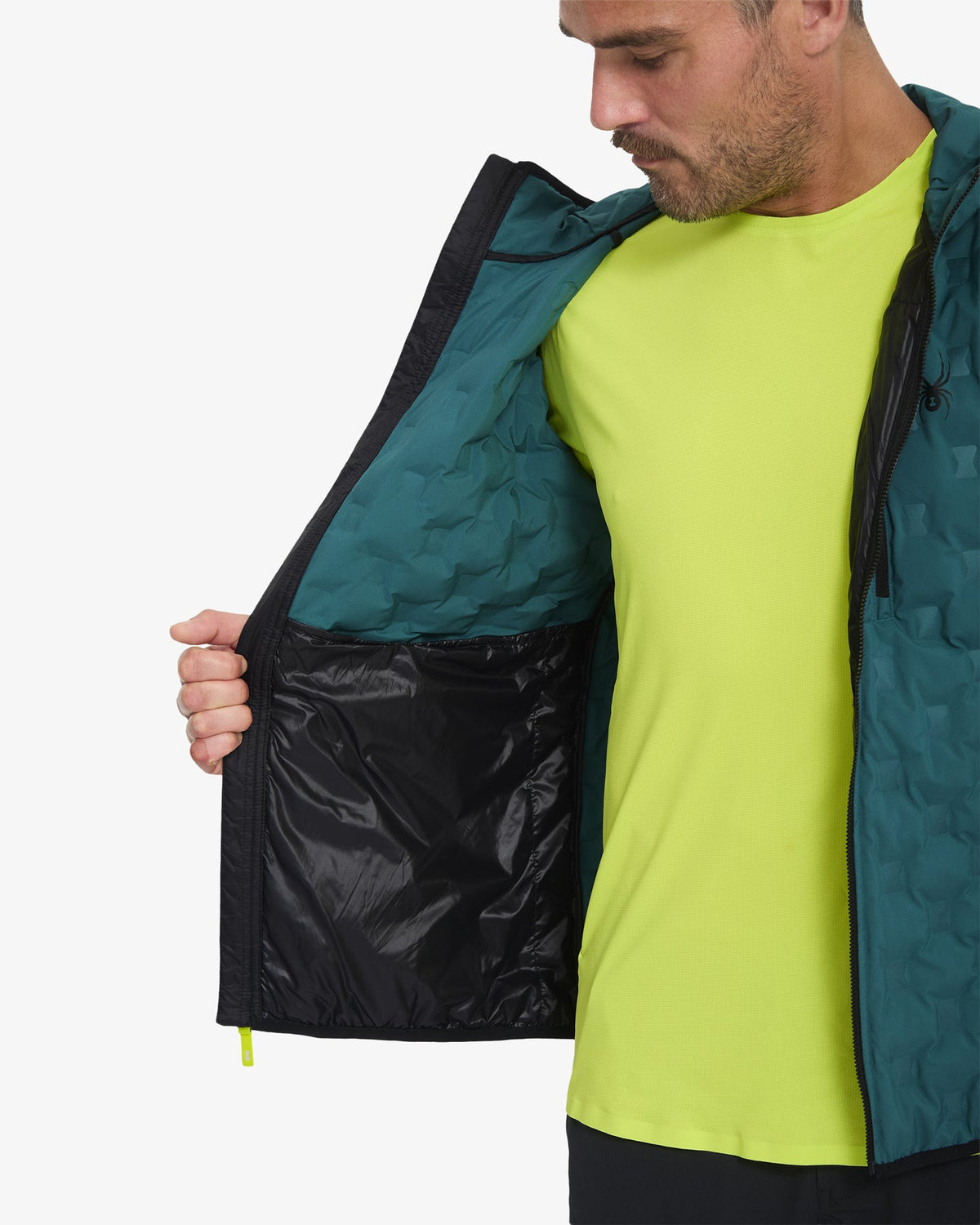 Men's Zenith Hooded Down Jacket - Petrol | Spyder Jackets