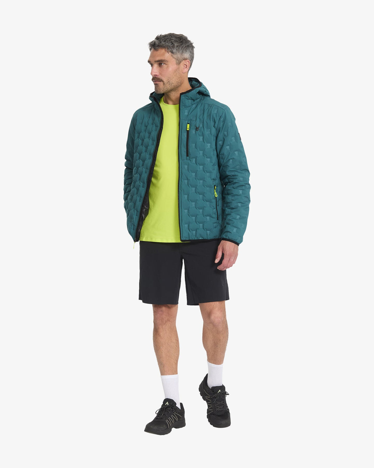 Men's Zenith Hooded Down Jacket - Petrol | Spyder Jackets