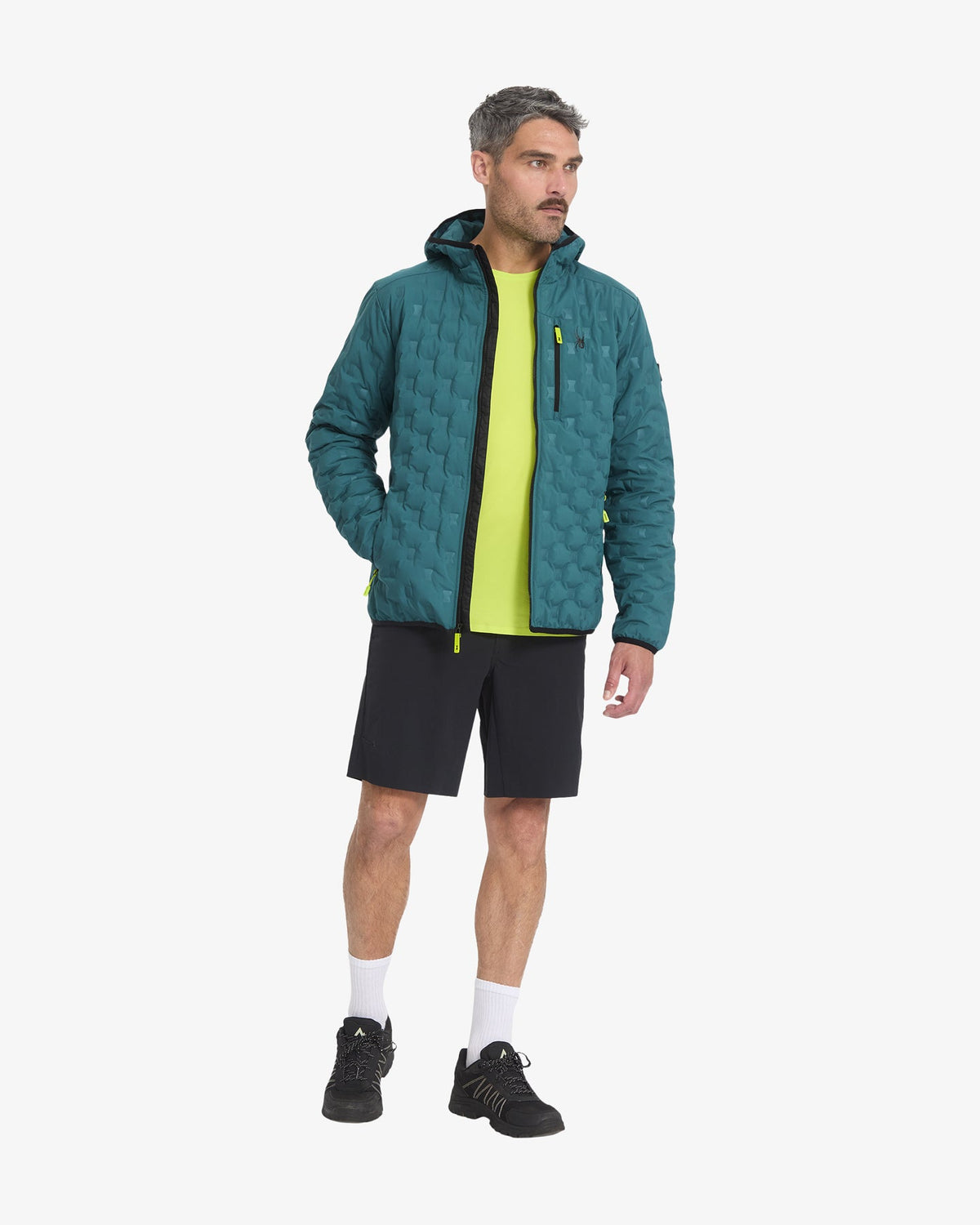 Men's Zenith Hooded Down Jacket - Petrol | Spyder Jackets