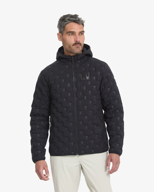 Men's Zenith Hooded Down Jacket - Black | Spyder Jackets