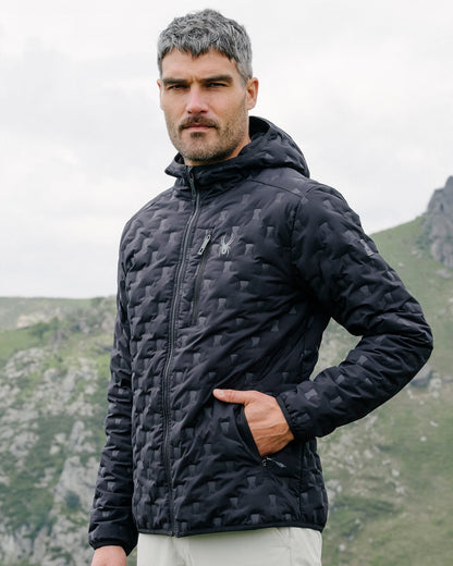 Men's Zenith Hooded Down Jacket - Black | Spyder Jackets