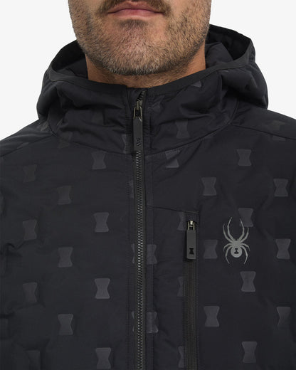 Men's Zenith Hooded Down Jacket - Black | Spyder Jackets