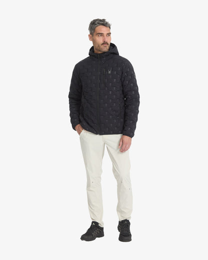 Men's Zenith Hooded Down Jacket - Black | Spyder Jackets