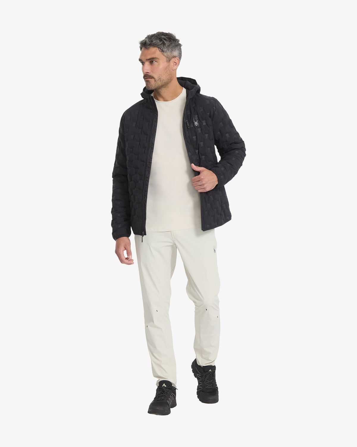 Men's Zenith Hooded Down Jacket - Black | Spyder Jackets