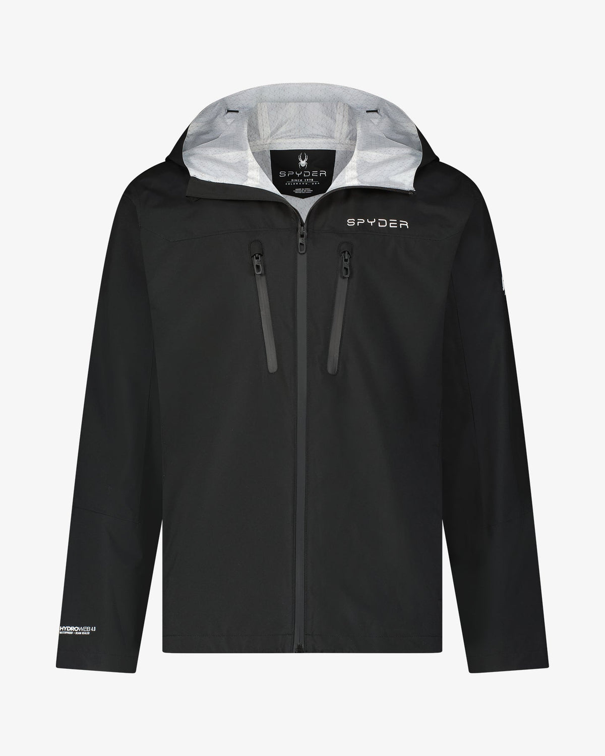 Men's Overcast Rain Jacket - Black | Spyder Jackets
