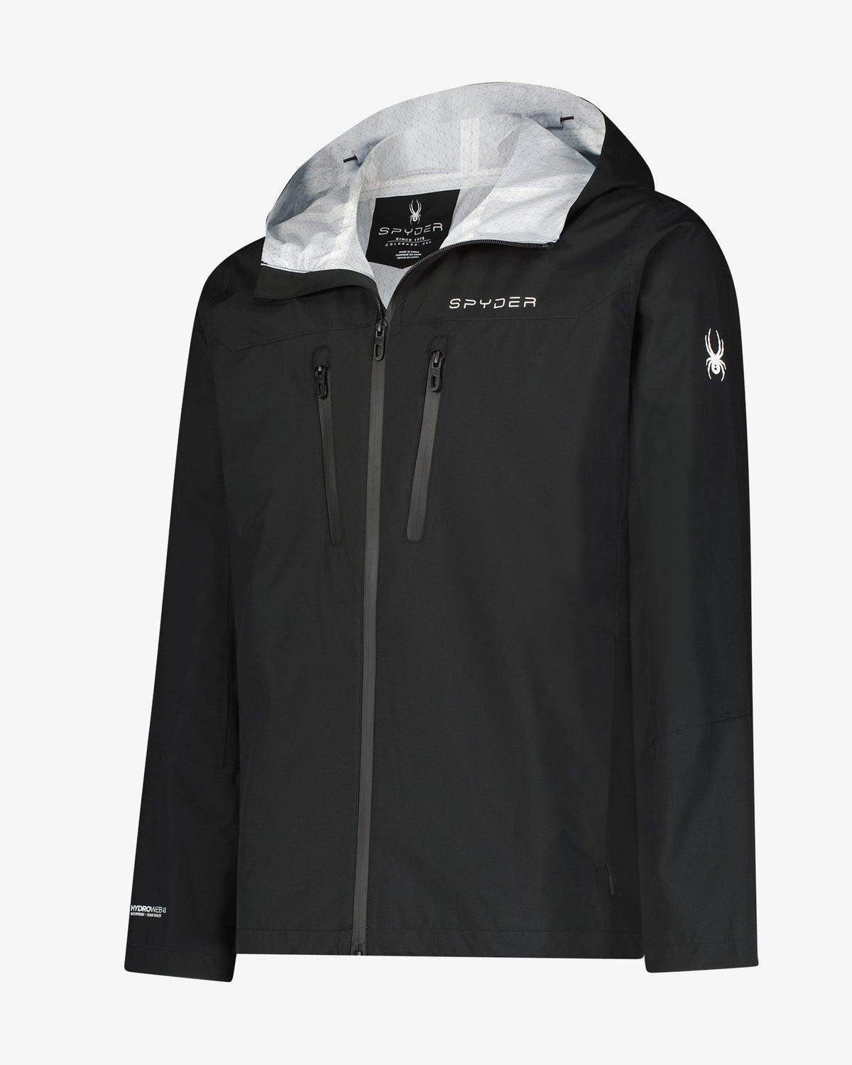 Men's Overcast Rain Jacket - Black | Spyder Jackets