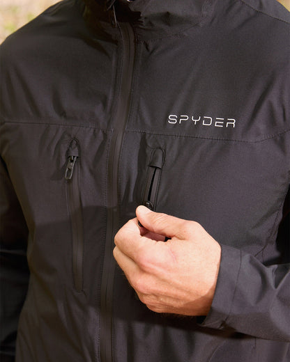 Men's Overcast Rain Jacket - Black | Spyder Jackets