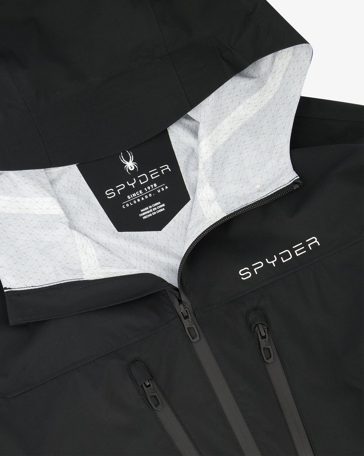 Men's Overcast Rain Jacket - Black | Spyder Jackets