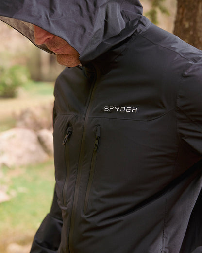 Men's Overcast Rain Jacket - Black | Spyder Jackets