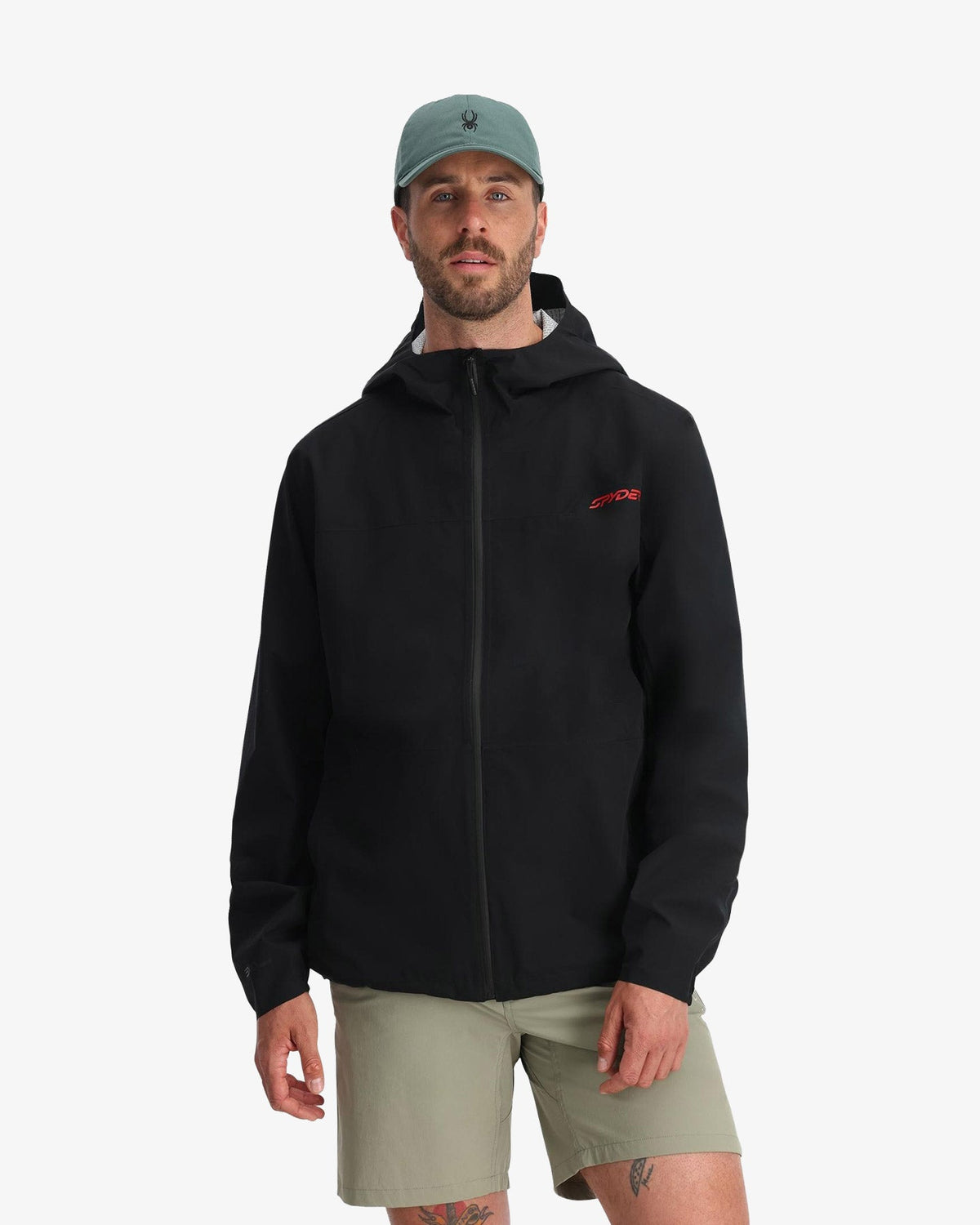 Men's Clutch Rain Shell Jacket - Black | Spyder Jackets