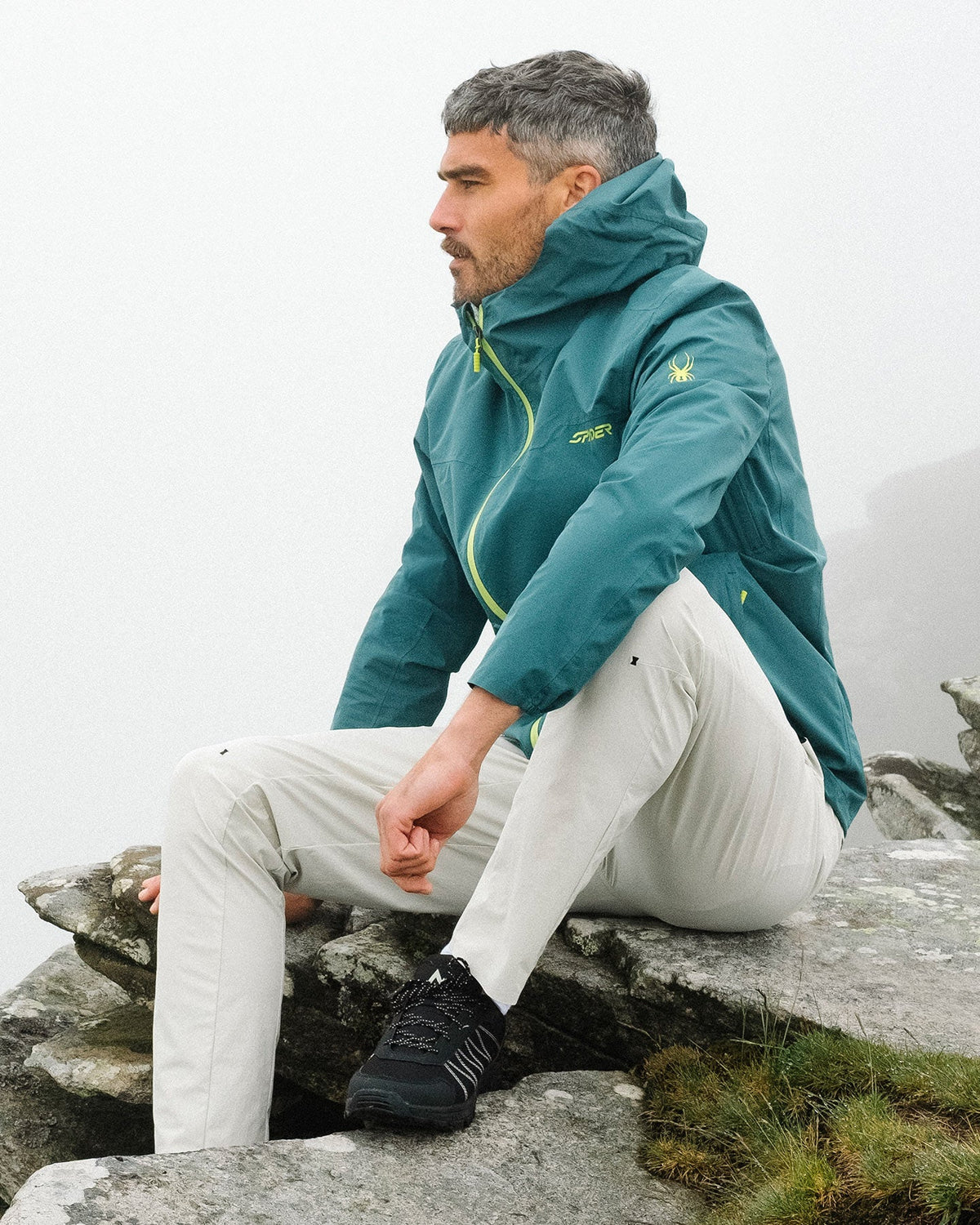 Men's Clutch Rain Shell Jacket - Petrol | Spyder Jackets