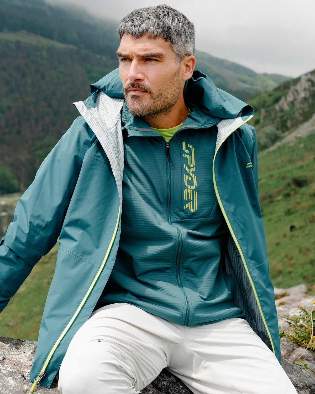 Men's Clutch Rain Shell Jacket - Petrol | Spyder Jackets