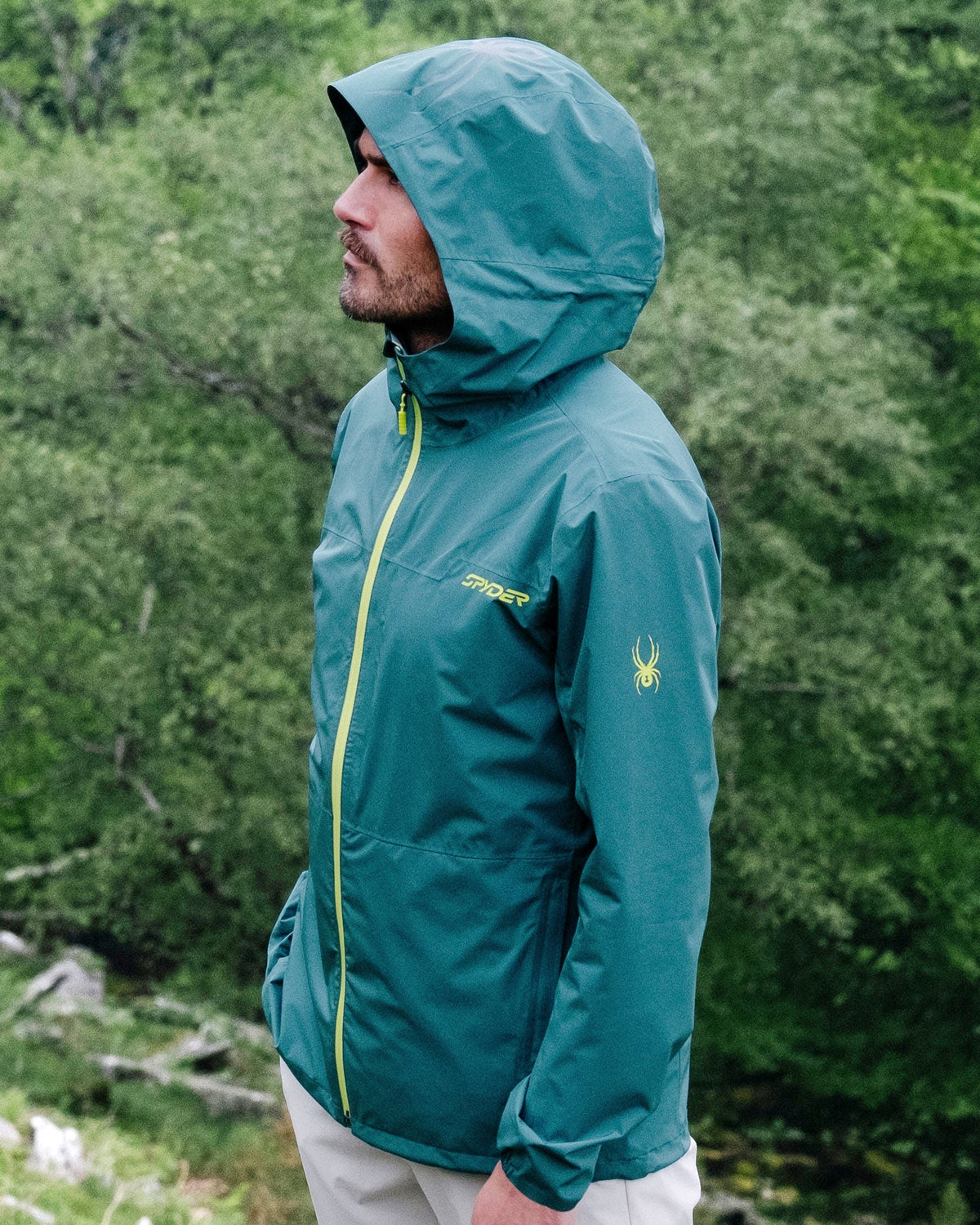 Men's Clutch Rain Shell Jacket - Petrol | Spyder Jackets