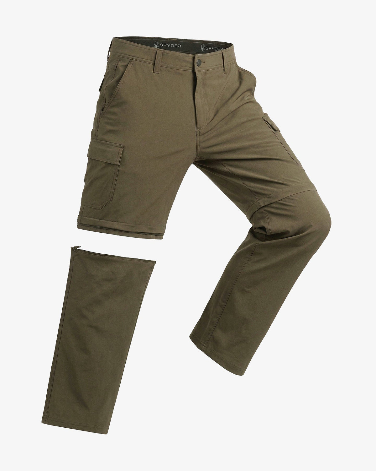 Men's Atmosphere Convertible Cargo Pant - Olive | Spyder Shorts & Pants