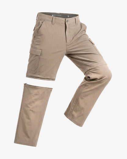 Men's Atmosphere Convertible Cargo Pant - Mushroom | Spyder Shorts & Pants